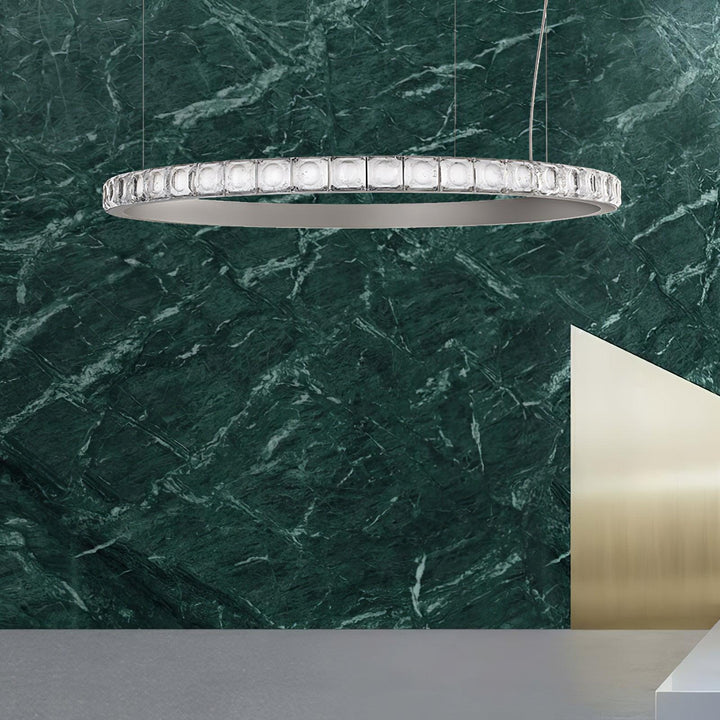 Avzorion Moderne Minimaliste Anneau Verre Lustre - Neutralighting