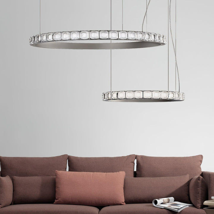 Avzorion Moderne Minimaliste Anneau Verre Lustre - Neutralighting