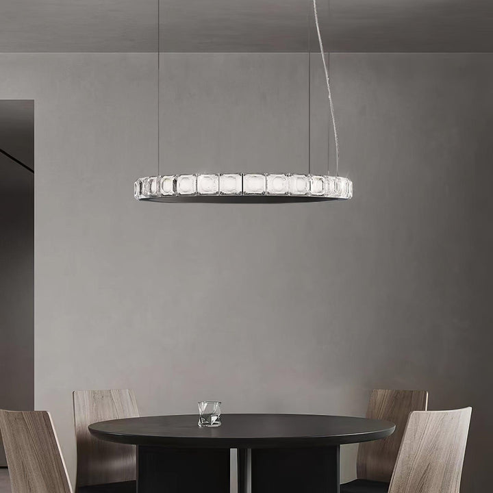 Avzorion Moderne Minimaliste Anneau Verre Lustre - Neutralighting