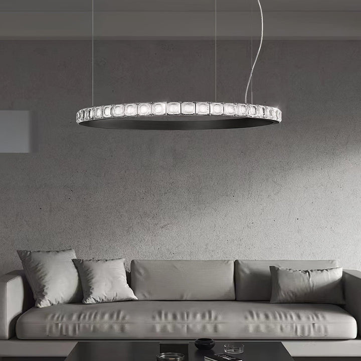 Avzorion Moderne Minimaliste Anneau Verre Lustre - Neutralighting