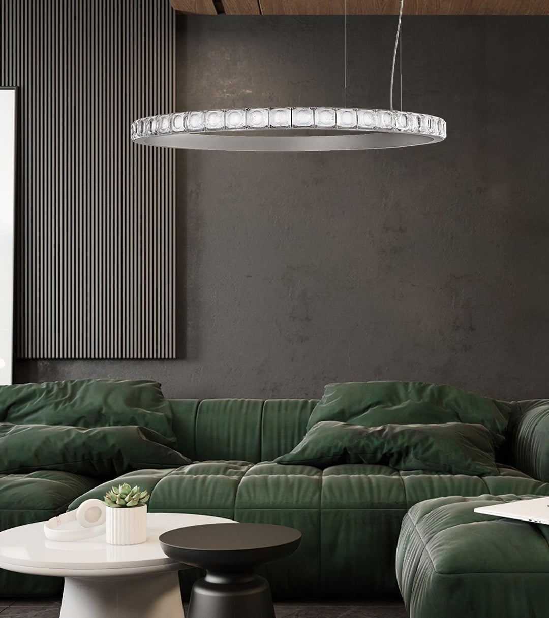 Avzorion Moderne Minimaliste Anneau Verre Lustre - Neutralighting