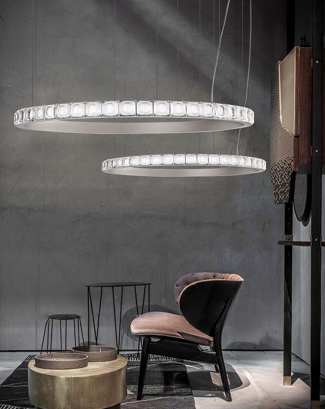 Avzorion Moderne Minimaliste Anneau Verre Lustre - Neutralighting