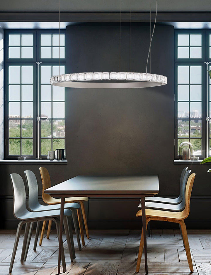 Avzorion Moderne Minimaliste Anneau Verre Lustre - Neutralighting