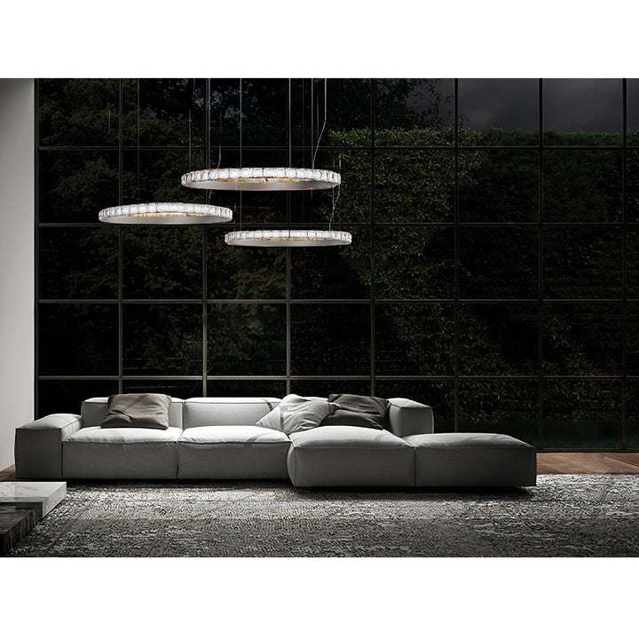 Avzorion Moderne Minimaliste Anneau Verre Lustre - Neutralighting