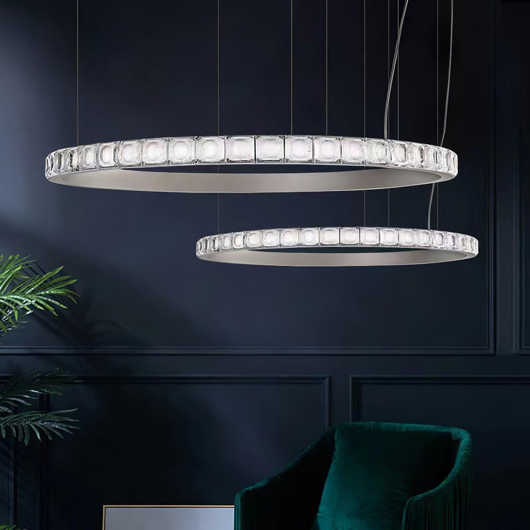 Avzorion Moderne Minimaliste Anneau Verre Lustre - Neutralighting