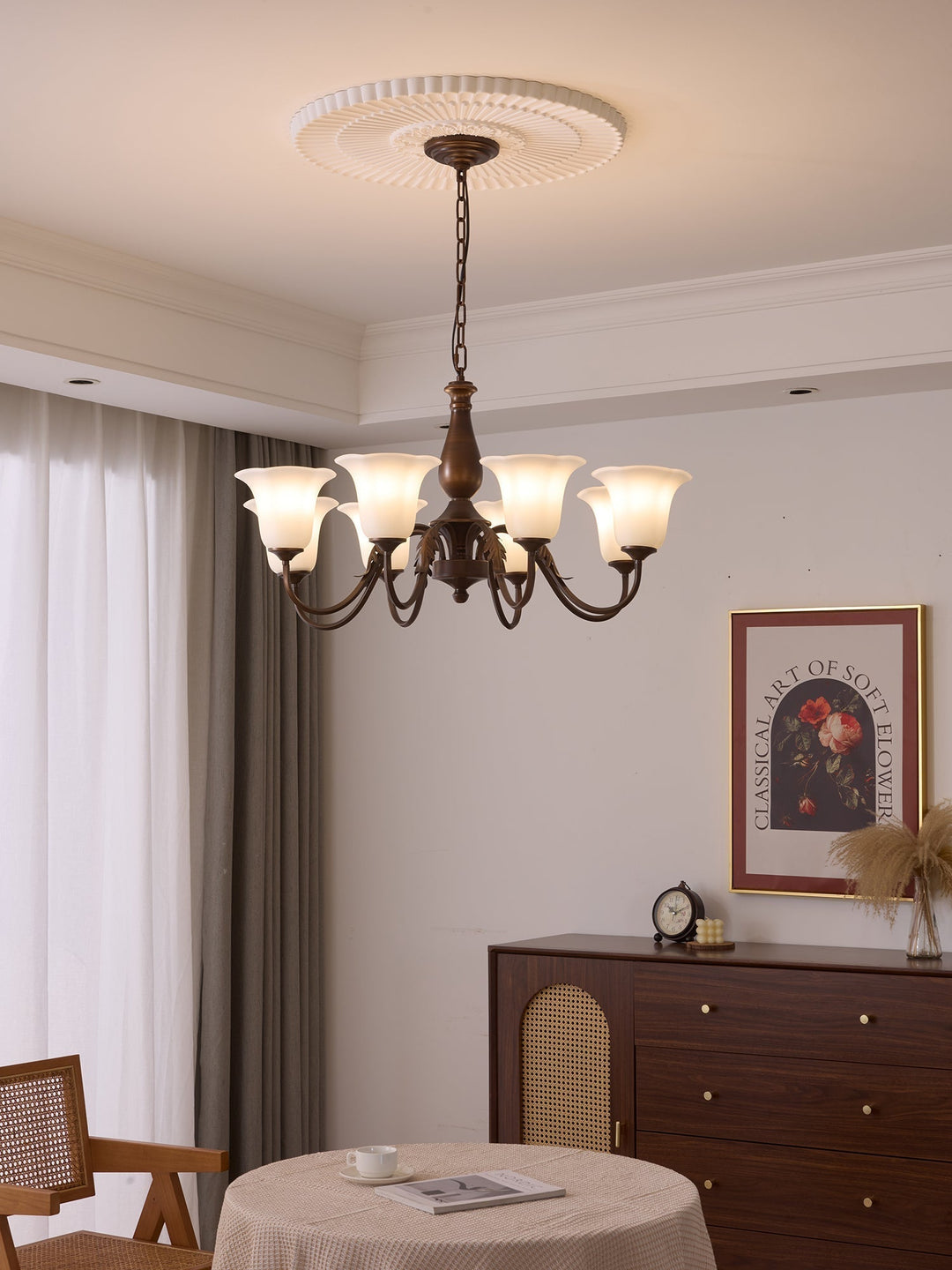 Uveleth Chandelier Verre Élégance Traditionnelle - Neutralighting