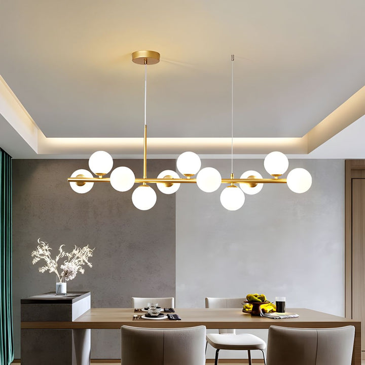 Lustra Chandelier Globe en Verre Doré - Neutralighting