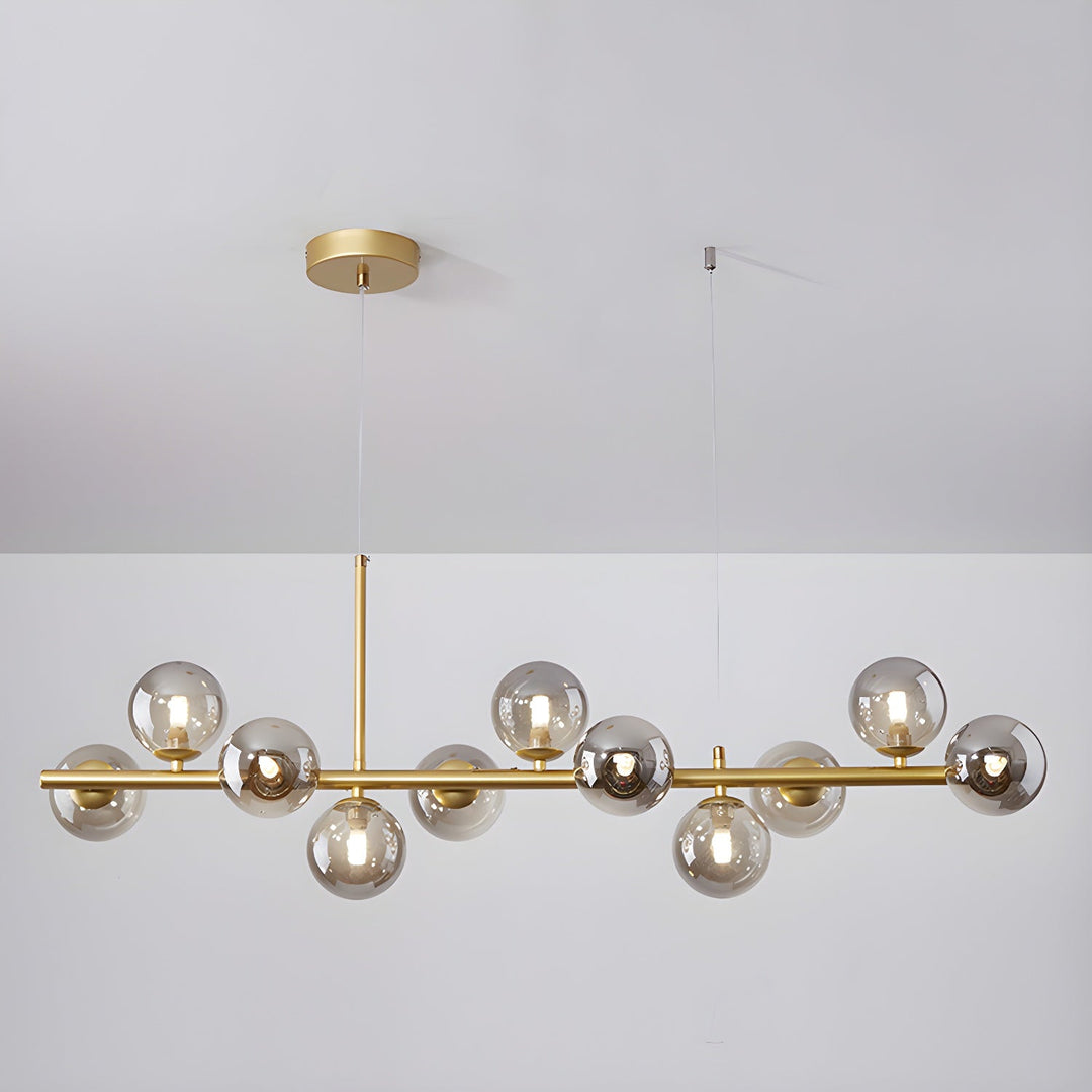 Lustra Chandelier Globe en Verre Doré - Neutralighting