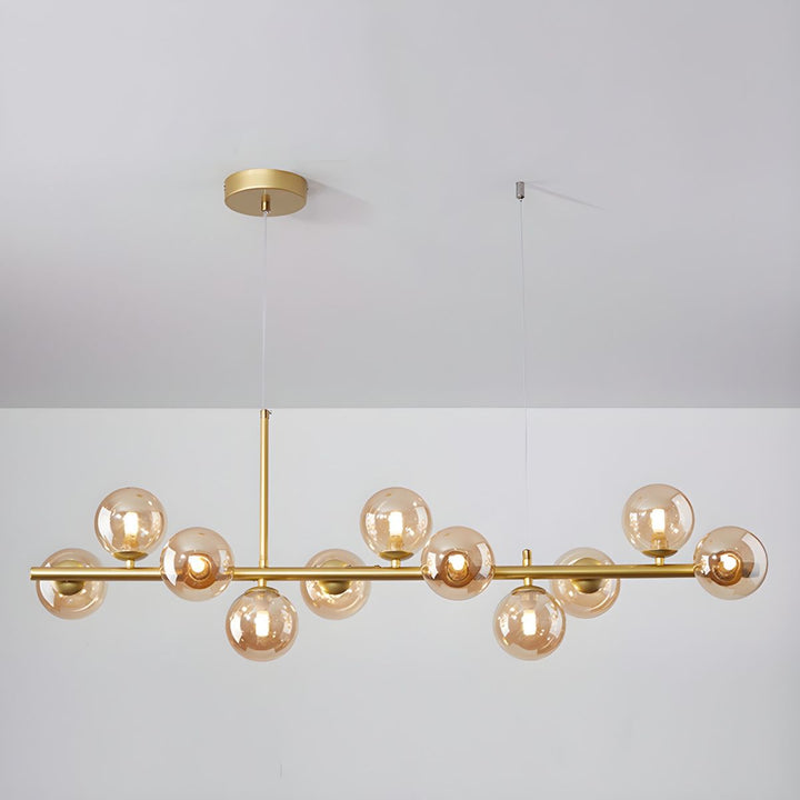 Lustra Chandelier Globe en Verre Doré - Neutralighting