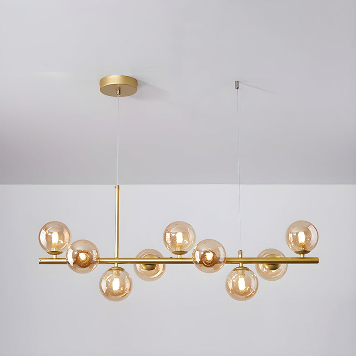 Lustra Chandelier Globe en Verre Doré - Neutralighting