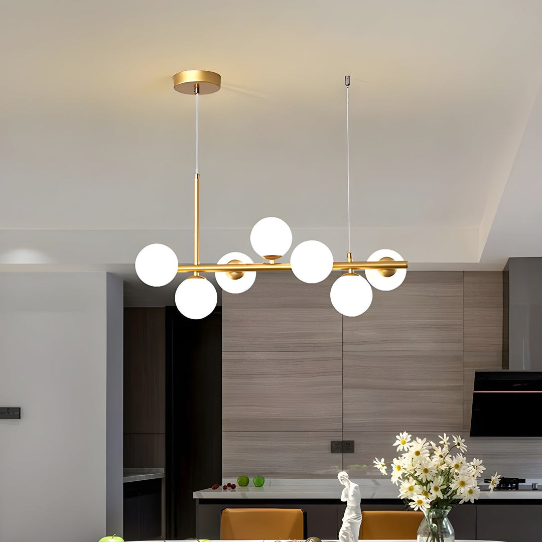 Lustra Chandelier Globe en Verre Doré - Neutralighting