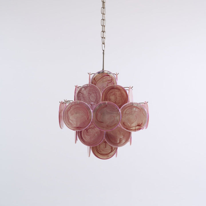 Aurora Lustre Rose Verre Disque Superposé Romantique - Neutralighting