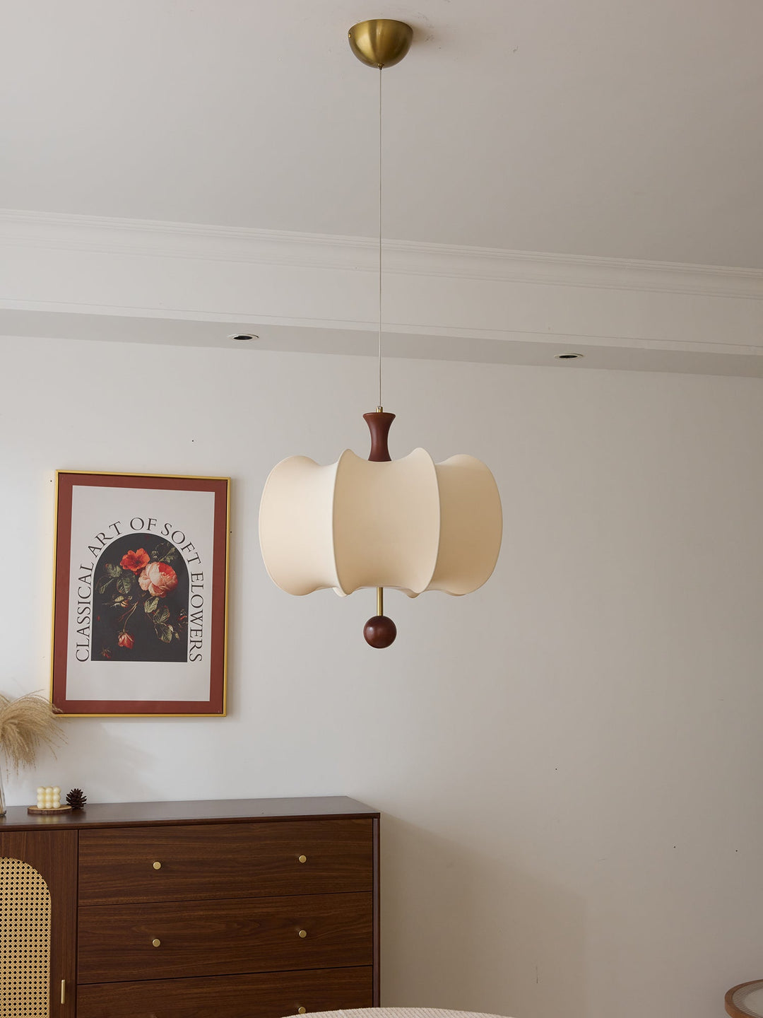 Calithra Lampe Pendante en Tissu et Bois - Neutralighting