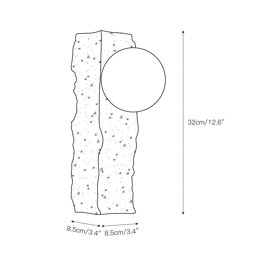 Aureum Moderne Minimaliste Verre Travertin Applique Murale - Neutralighting