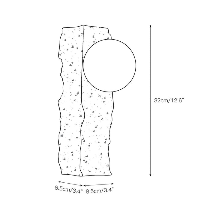 Aureum Moderne Minimaliste Verre Travertin Applique Murale - Neutralighting