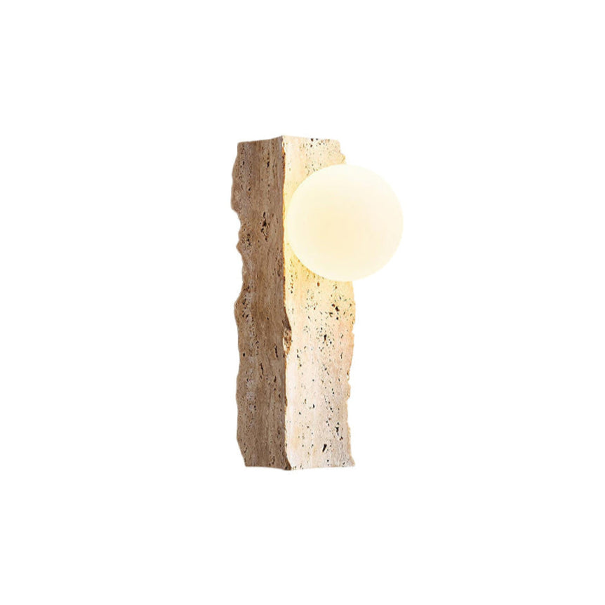Aureum Moderne Minimaliste Verre Travertin Applique Murale - Neutralighting