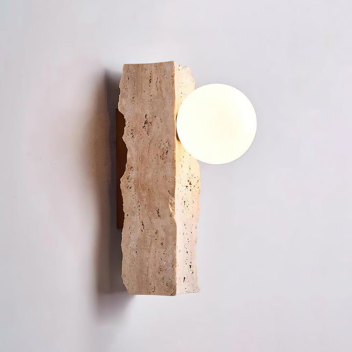 Aureum Moderne Minimaliste Verre Travertin Applique Murale - Neutralighting