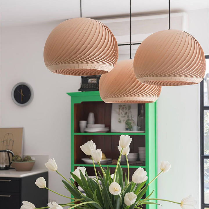 Spiral Lampe Suspension en Bois Vintage - Neutralighting