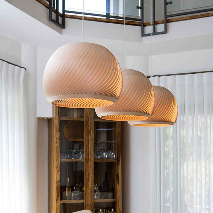 Spiral Lampe Suspension en Bois Vintage - Neutralighting