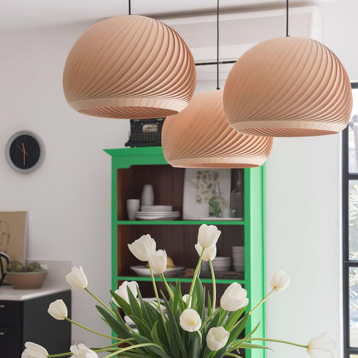 Spiral Lampe Suspension en Bois Vintage - Neutralighting