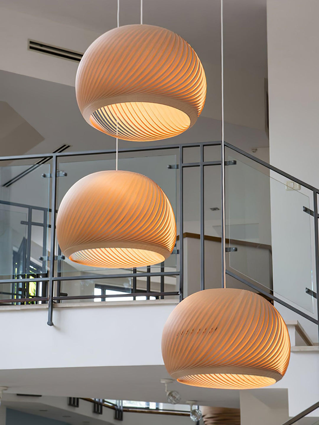 Spiral Lampe Suspension en Bois Vintage - Neutralighting