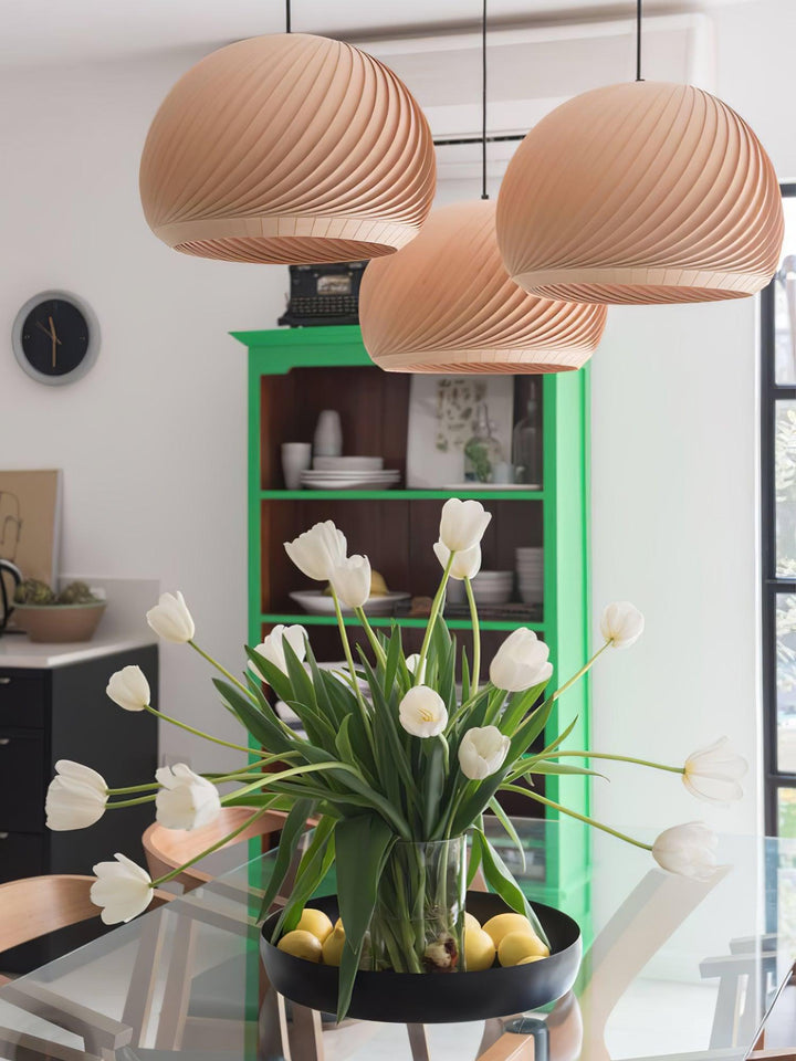 Spiral Lampe Suspension en Bois Vintage - Neutralighting
