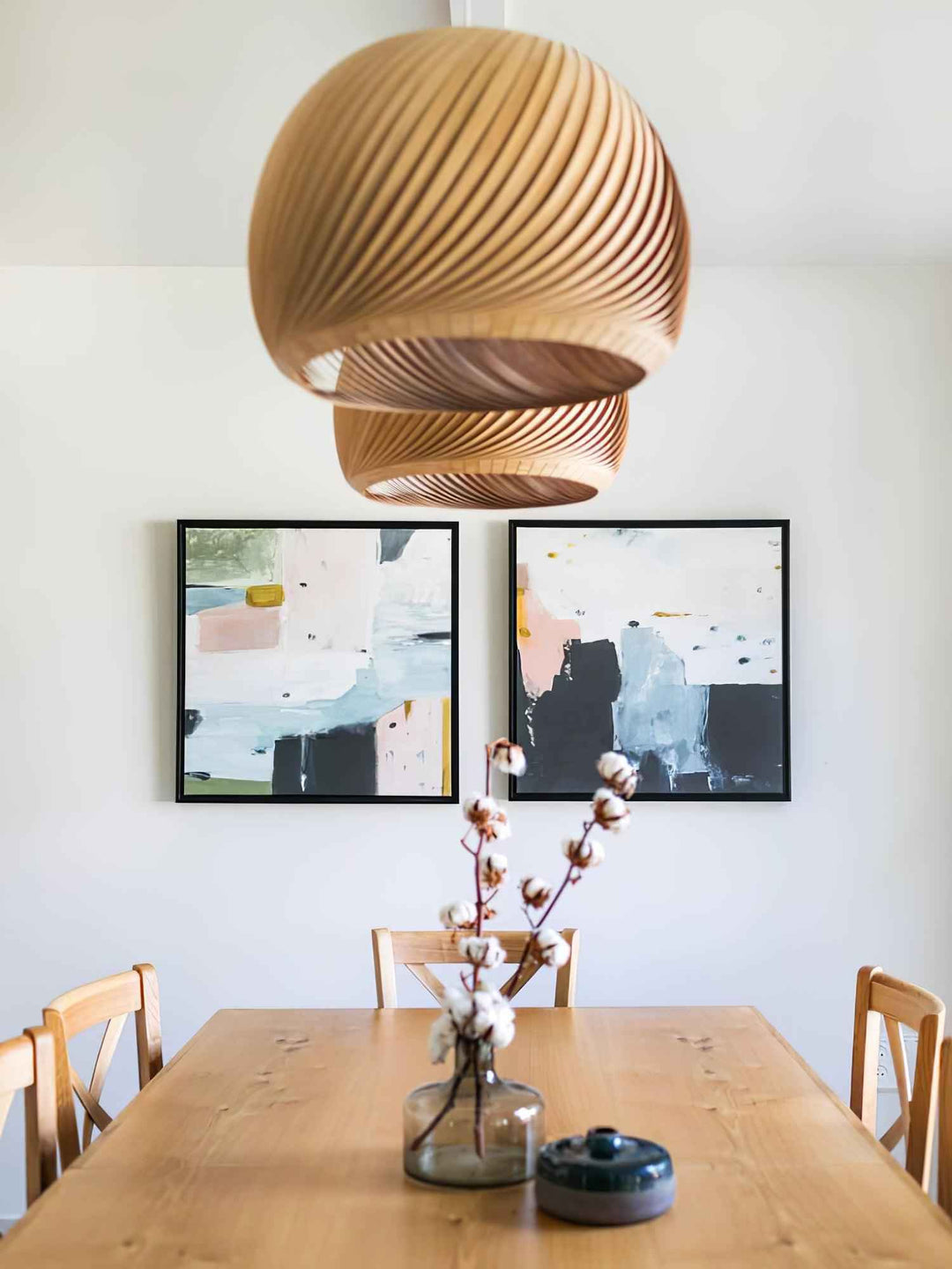 Spiral Lampe Suspension en Bois Vintage - Neutralighting