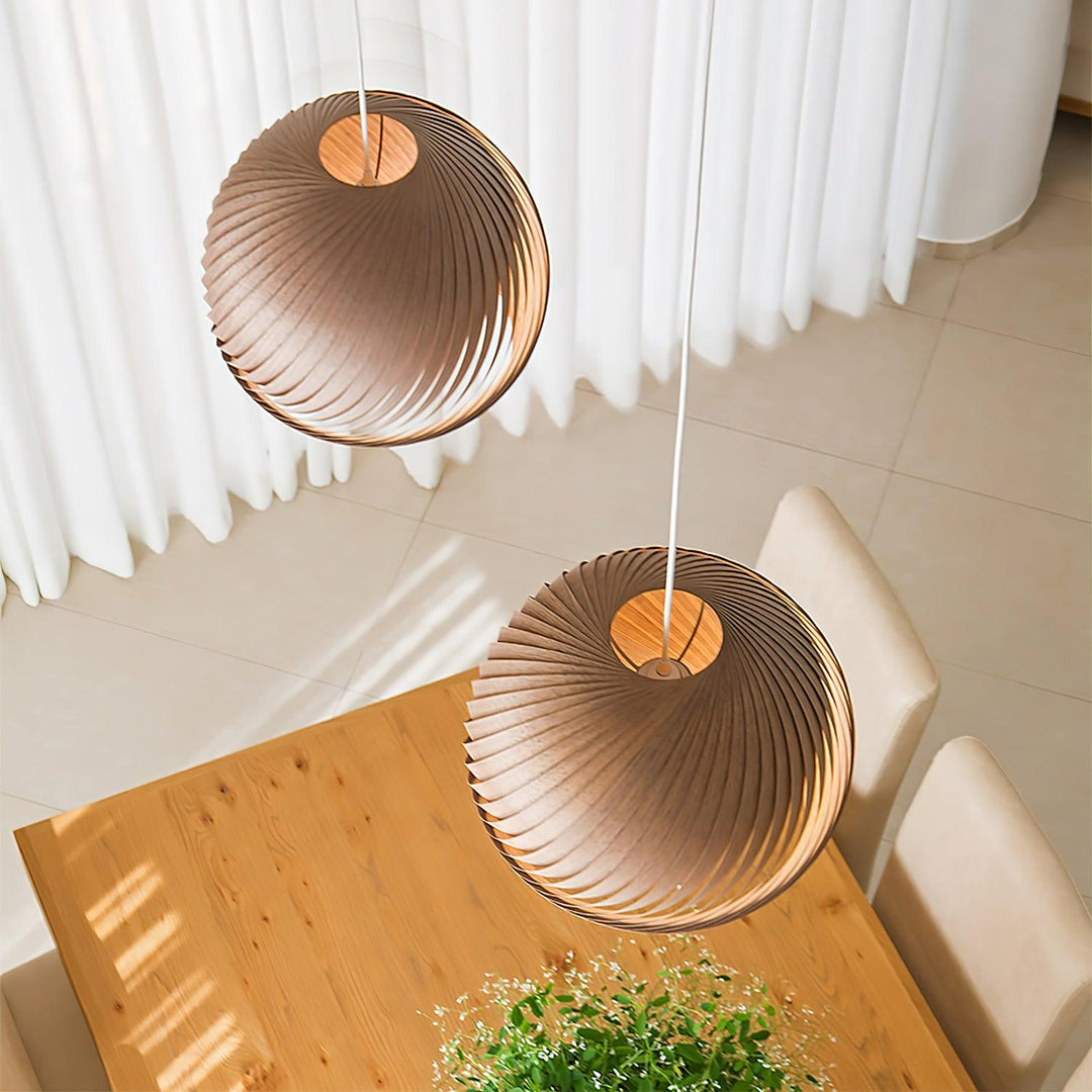 Spiral Lampe Suspension en Bois Vintage - Neutralighting