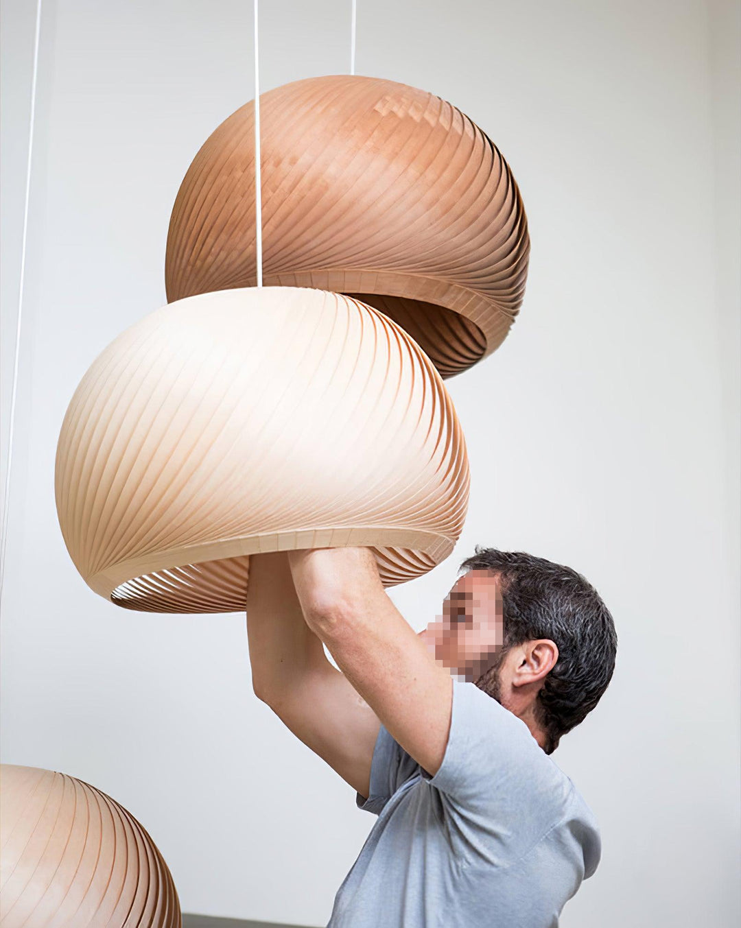 Spiral Lampe Suspension en Bois Vintage - Neutralighting