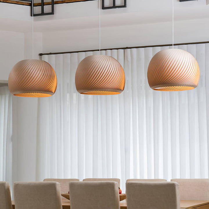 Spiral Lampe Suspension en Bois Vintage - Neutralighting