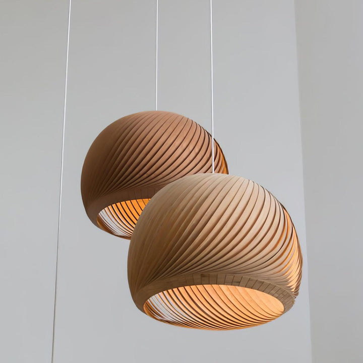 Spiral Lampe Suspension en Bois Vintage - Neutralighting