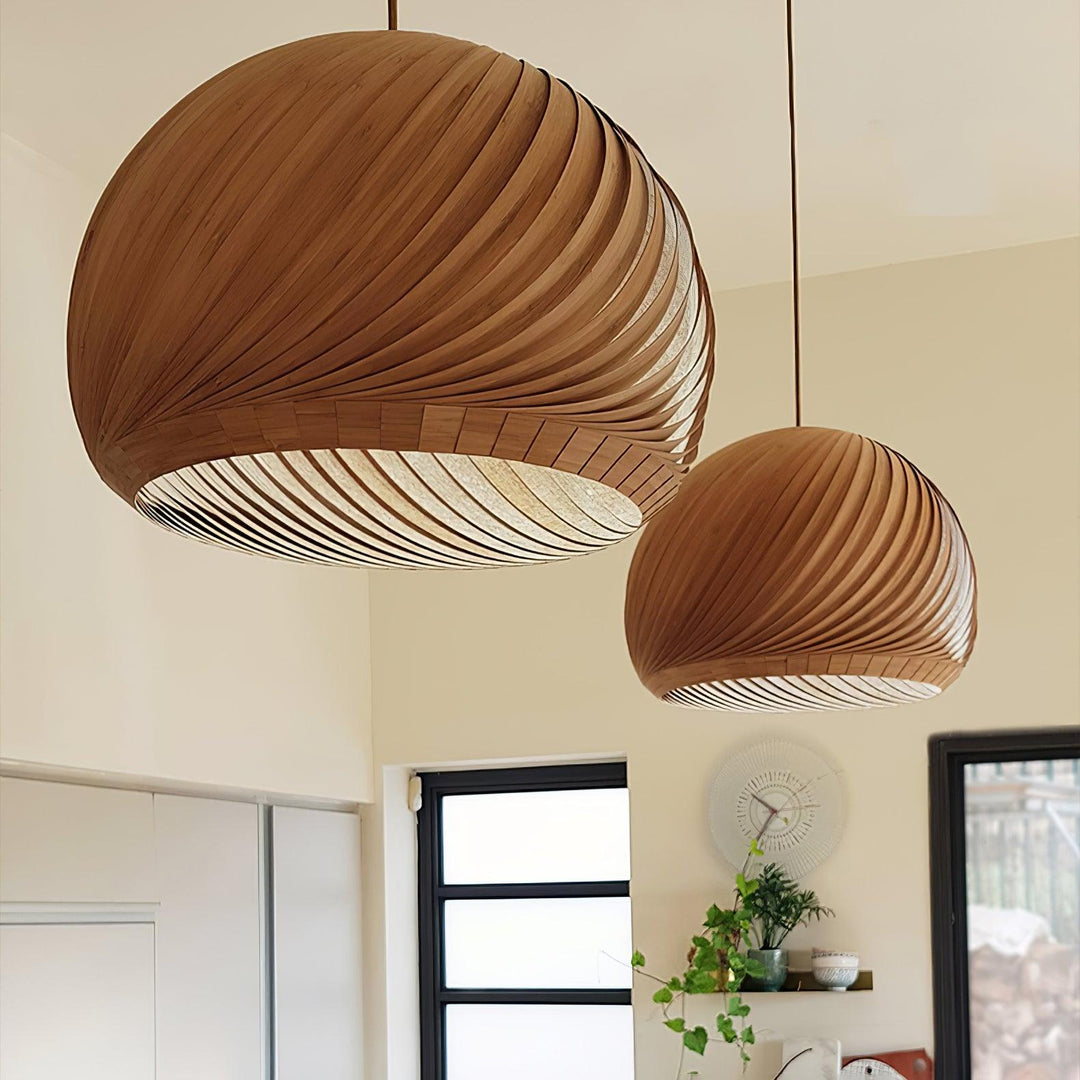 Spiral Lampe Suspension en Bois Vintage - Neutralighting