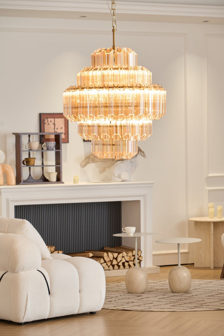Aurora Chandelier Aurum Cascade en Verre de Murano - Neutralighting