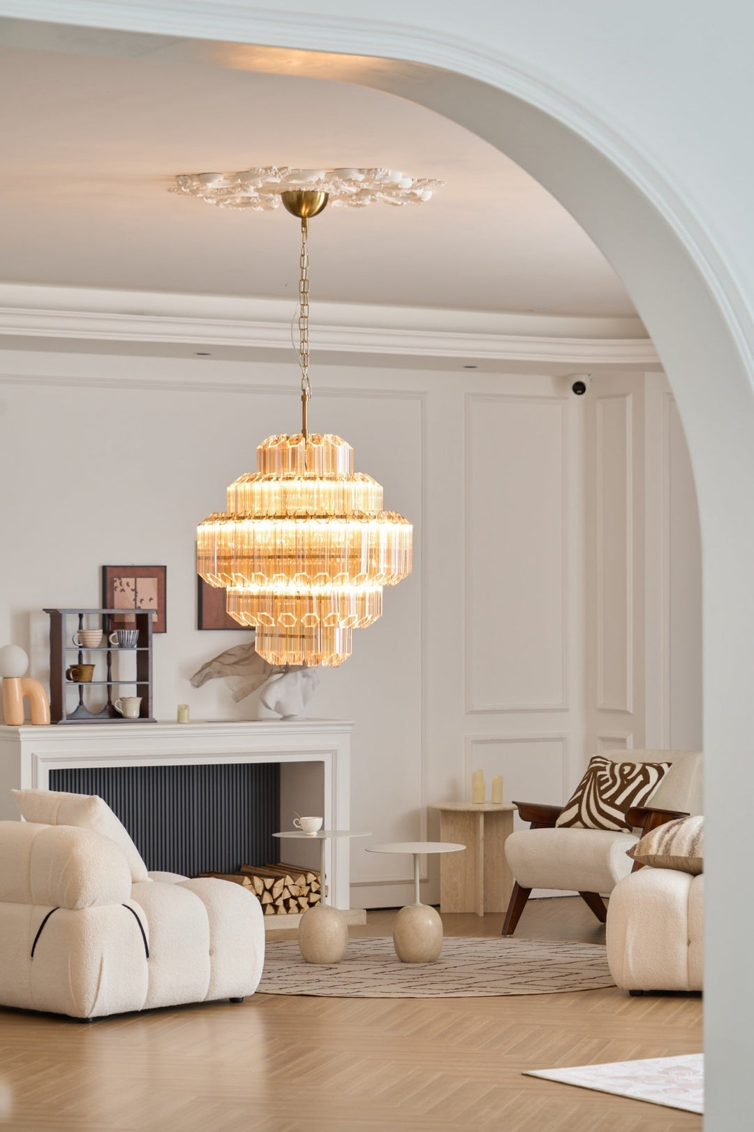 Aurora Chandelier Aurum Cascade en Verre de Murano - Neutralighting