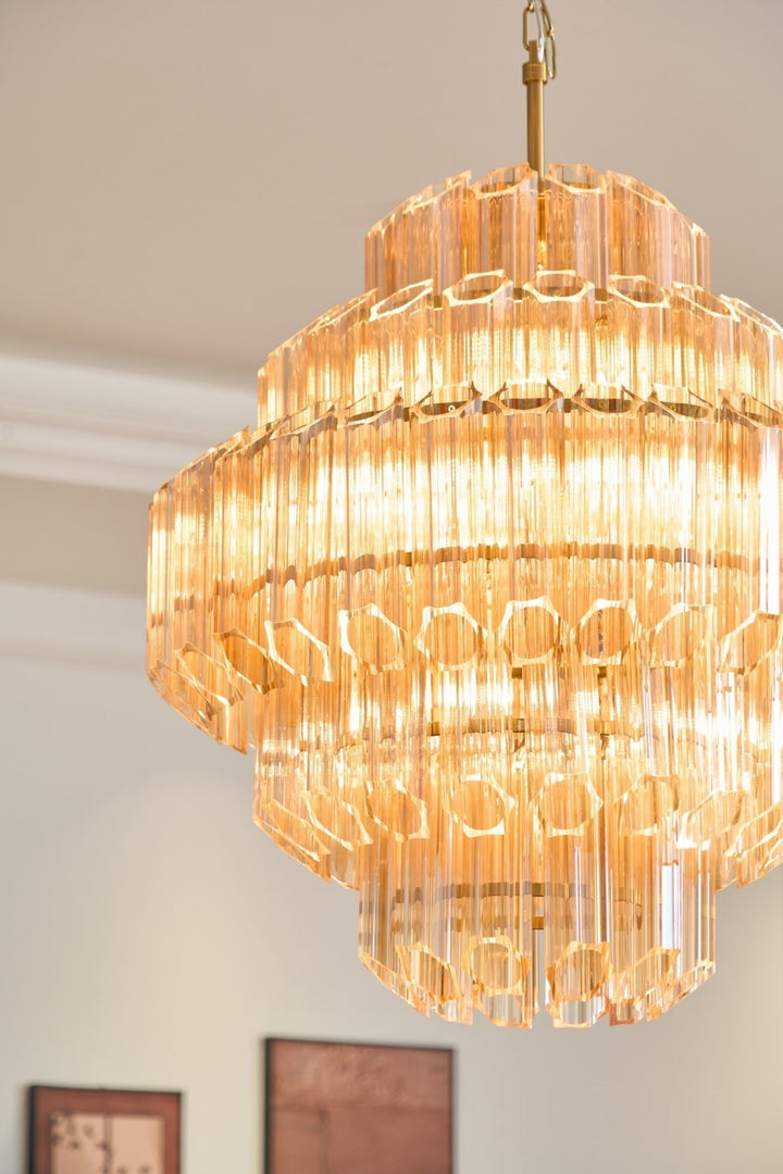 Aurora Chandelier Aurum Cascade en Verre de Murano - Neutralighting