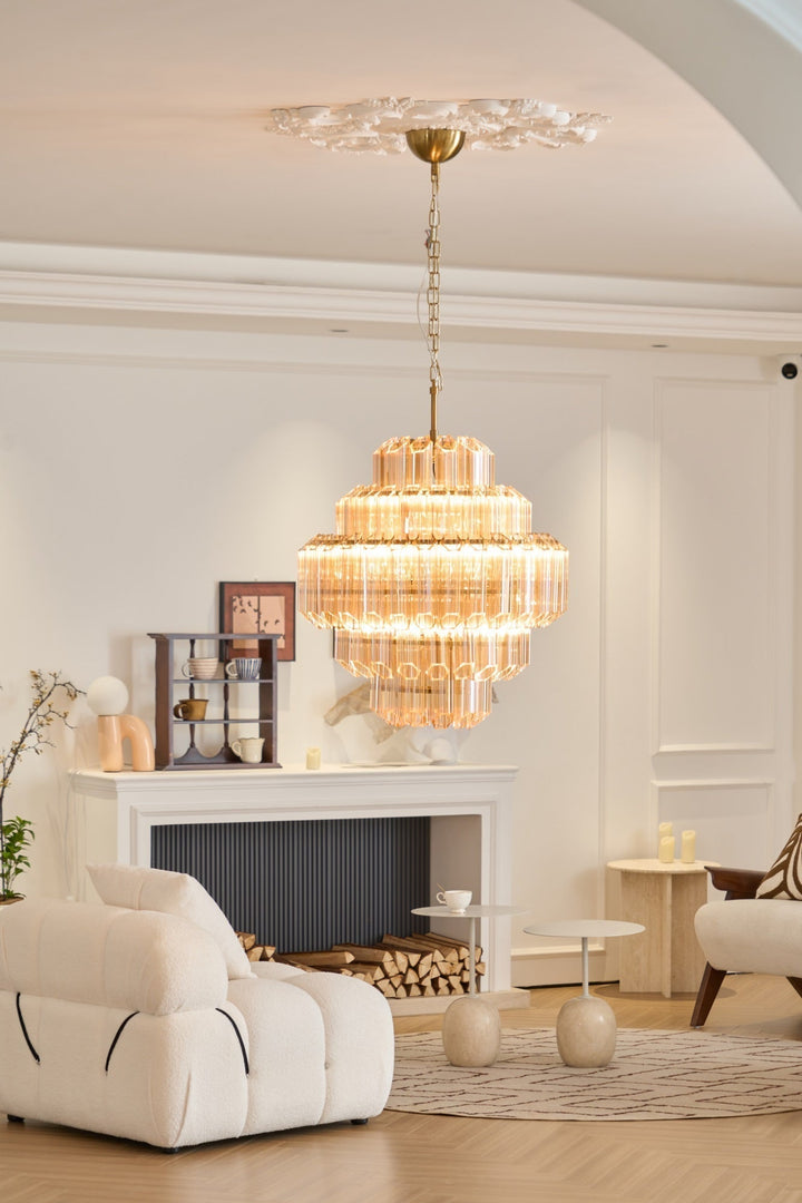 Aurora Chandelier Aurum Cascade en Verre de Murano - Neutralighting