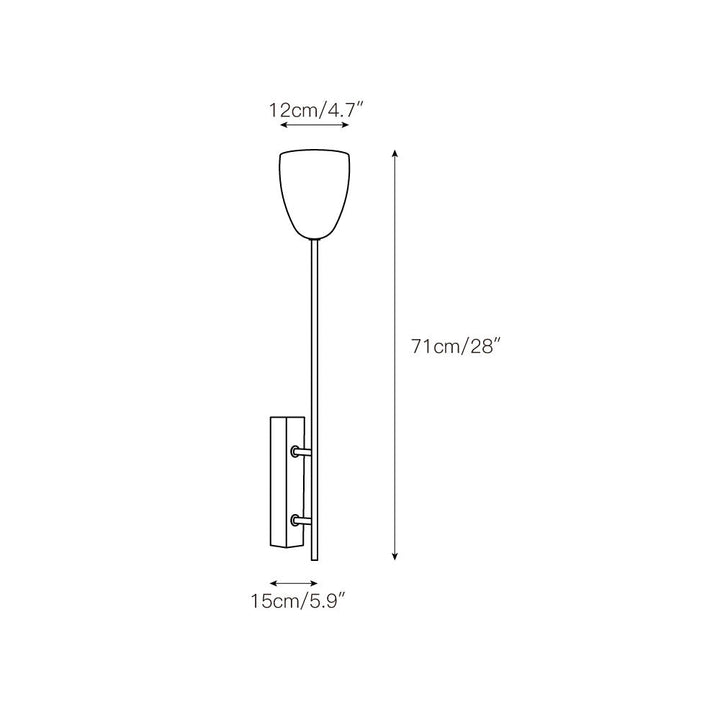Kvennuvyo Moderne Minimaliste Noyer Métal Bois Applique Murale - Neutralighting