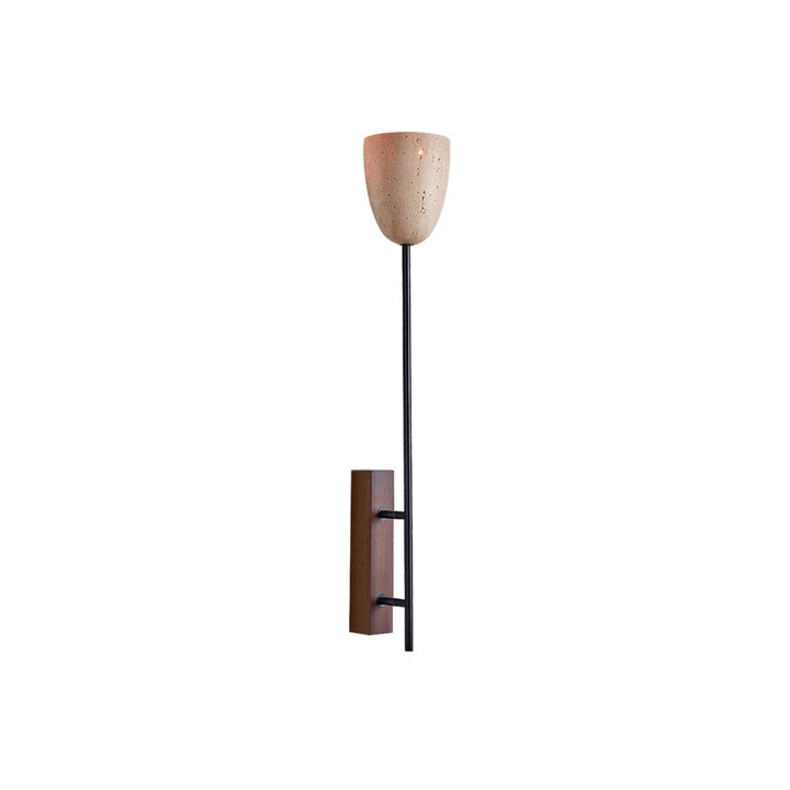 Kvennuvyo Moderne Minimaliste Noyer Métal Bois Applique Murale - Neutralighting