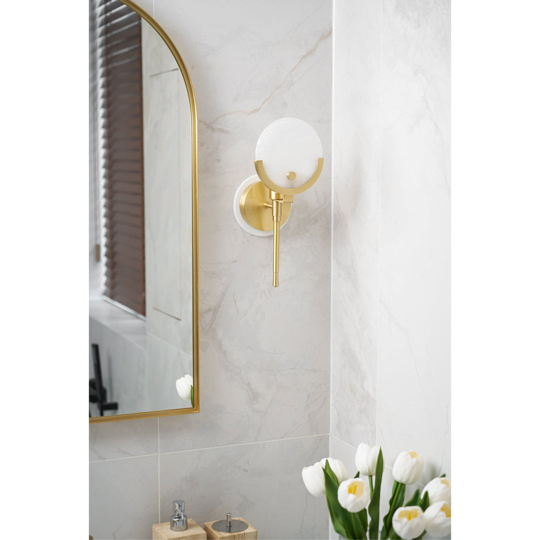 Ljomuvyo Moderne Minimaliste Laiton Albâtre Applique Murale - Neutralighting