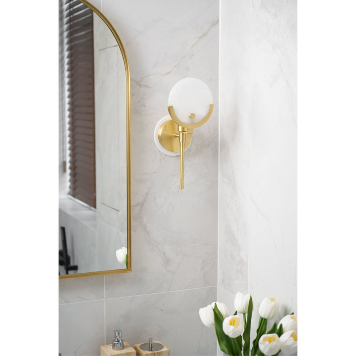 Ljomuvyo Moderne Minimaliste Laiton Albâtre Applique Murale - Neutralighting