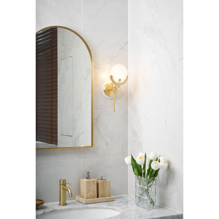 Ljomuvyo Moderne Minimaliste Laiton Albâtre Applique Murale - Neutralighting