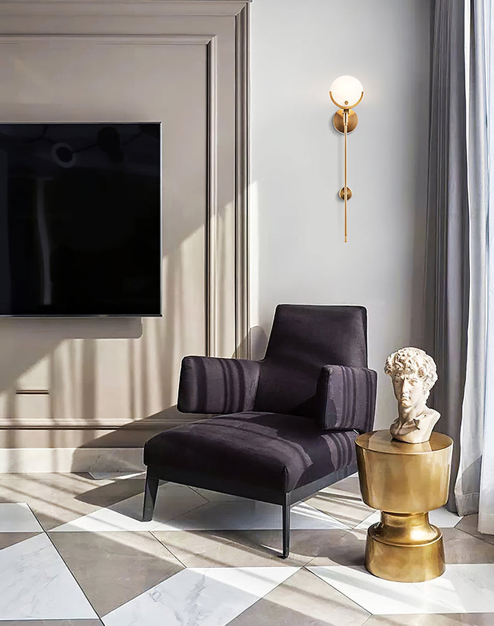 Ljomuvyo Moderne Minimaliste Laiton Albâtre Applique Murale - Neutralighting