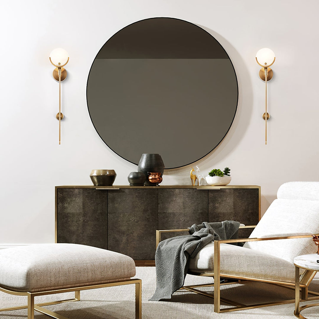 Ljomuvyo Moderne Minimaliste Laiton Albâtre Applique Murale - Neutralighting