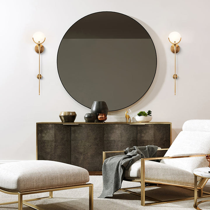 Ljomuvyo Moderne Minimaliste Laiton Albâtre Applique Murale - Neutralighting
