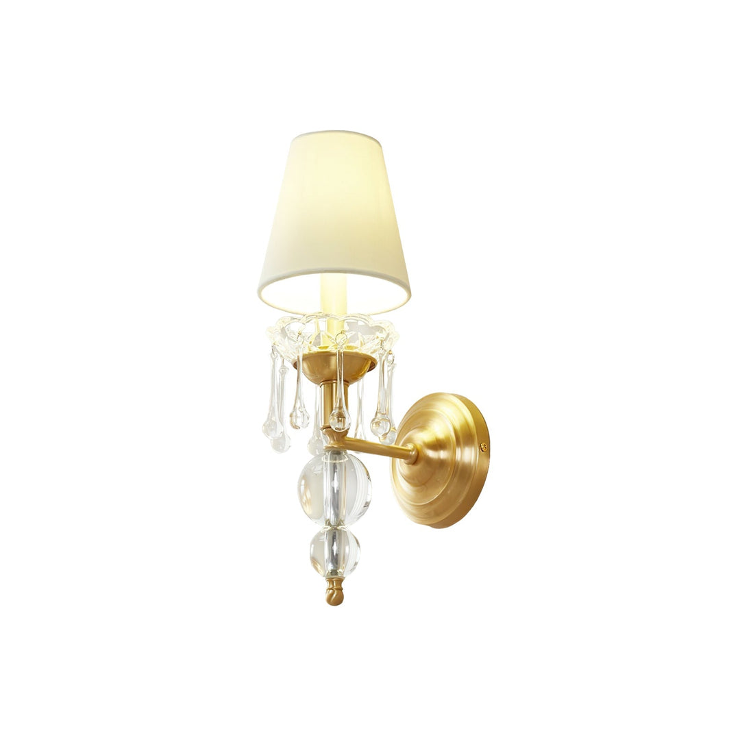 Qvistuvyh Postmodern Luxe Tissu Cristal Applique Murale - Neutralighting