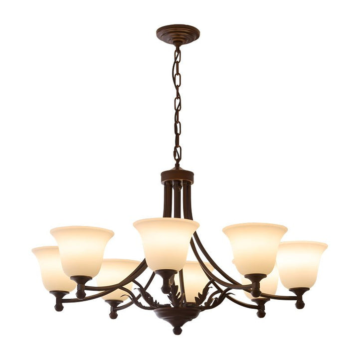 Elorira Chandelier Verre Élégance Traditionnelle Fleur - Neutralighting