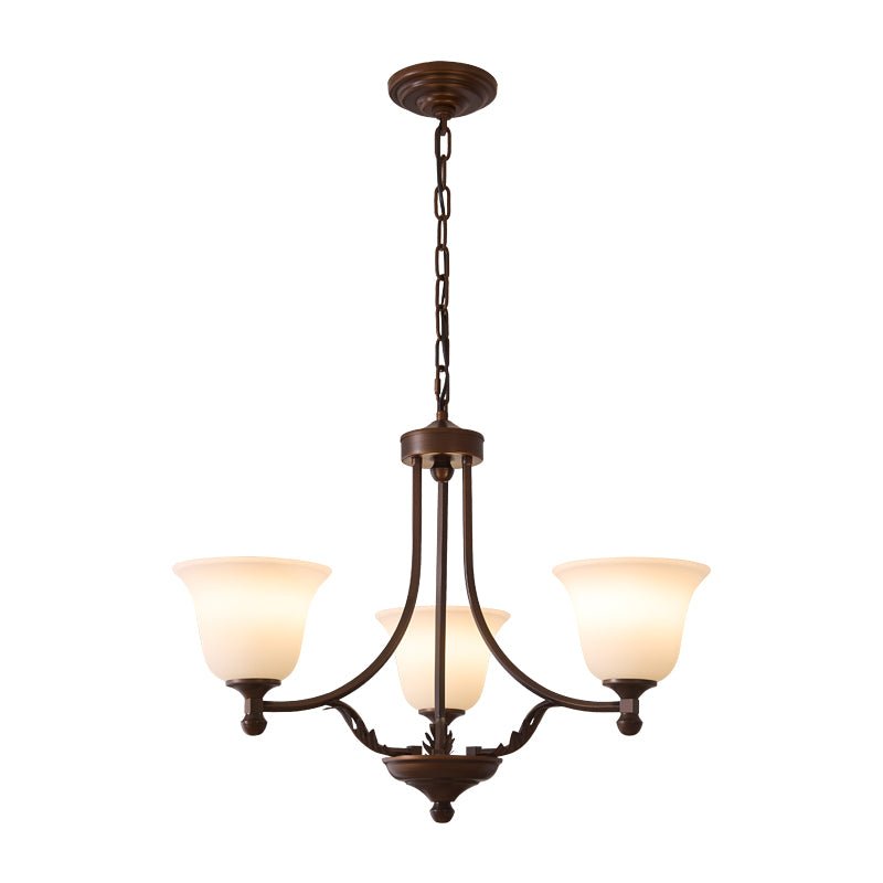 Elorira Chandelier Verre Élégance Traditionnelle Fleur - Neutralighting
