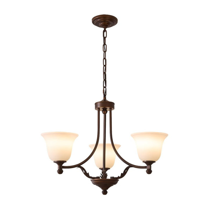 Elorira Chandelier Verre Élégance Traditionnelle Fleur - Neutralighting