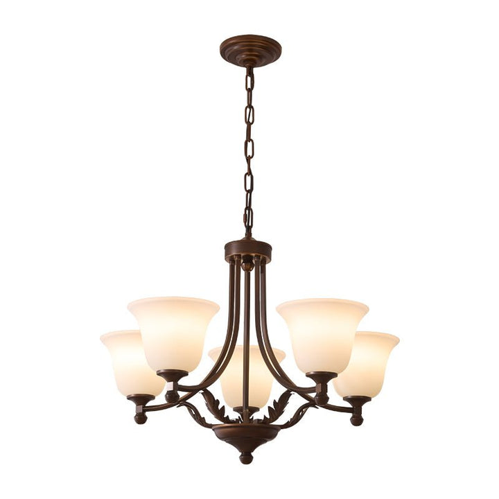 Elorira Chandelier Verre Élégance Traditionnelle Fleur - Neutralighting
