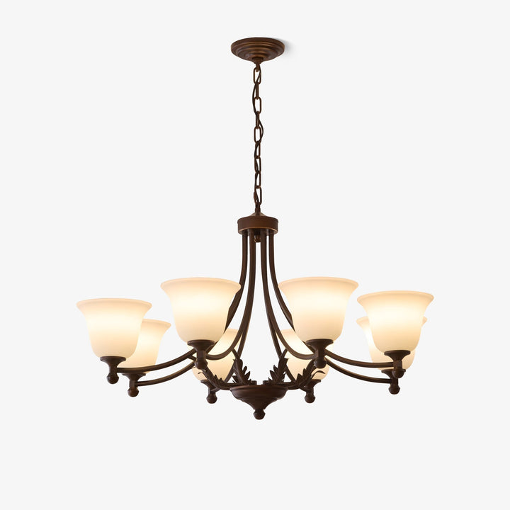 Elorira Chandelier Verre Élégance Traditionnelle Fleur - Neutralighting